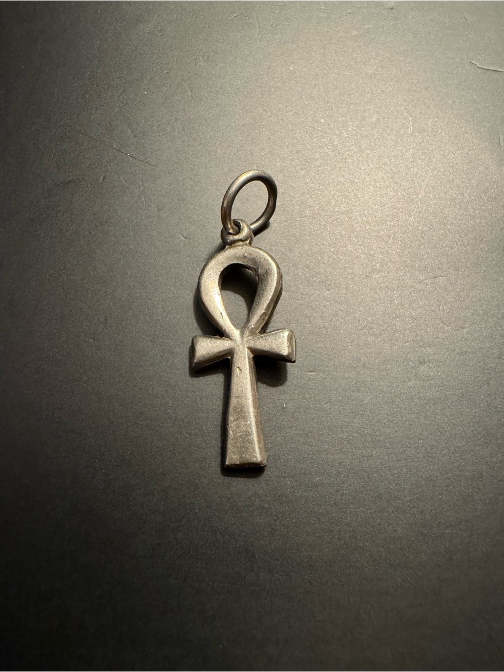 Sterling Silver Ankh Pendant Necklace Charm - 1.25”